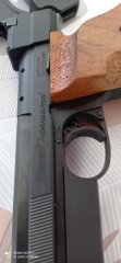 Halbautomatische Pistole Hämmerli 208 inklusive Laufgewicht