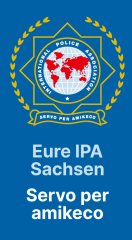 POLIZEI AUSWEIS Police Association Ausweis Mappe mit Originalem Metall Abzeichen Sachsen