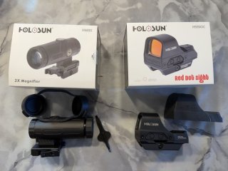 Holosun HS510C Rotpunktvisier + Holosun HM3X Magnifier/Vergrößerungsmodul