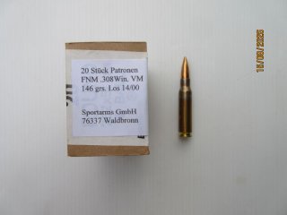 .308 Patronen Vollmantel