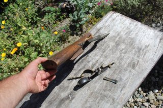 SCHAFT + BESCHLÄGE VORDERLADER GEWEHR SCHEIBENBÜCHSE ZIMMERSTUTZEN URALT