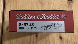 S&B Exergy Edge 8x57IS 180 grs. 11,7 Gramm