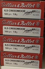 S&B Exergy Edge 6,5 creedmoor 7,8g / 120grs.
