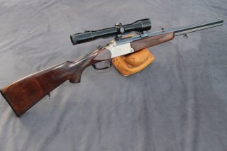 Blaser Bergstutzen, Kal. 7x65R - 5,6x50R Mag., mit ZF ZEISS Diavari-Z auf Schwenkmontage