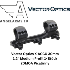 Vector Optics X-ACCU 30mm 1.2" Medium Profil 1- Stück 20MOA Picatinny
