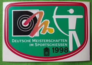 Für Sammler: Aufkleber der Deutschen Meisterschaften 1998