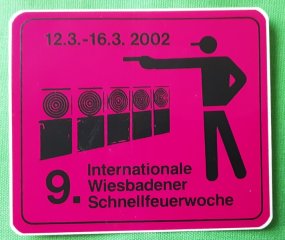 Aufkleber der 9.Internationalen Schnellfeuerwoche 2002 in Wiesbaden