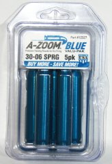 A-ZOOM Pufferpatronen Exerzierpatronen .30-06 Spring. Jagdkurs Jägerprüfung 5er Pack BLAU ALU massiv