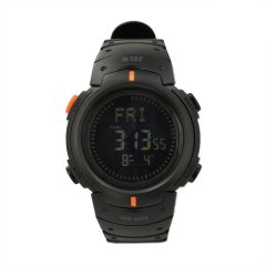 M-Tac® Taktische Uhr SCHWARZ mit Kompass - zum Wandern / Joggen usw.