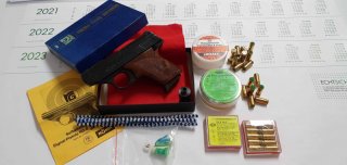 alte Fertigung, Röhm RG8 Kal. 8mm PTB 412 Beschuss II mit orig. Verpackung & Zubehör
