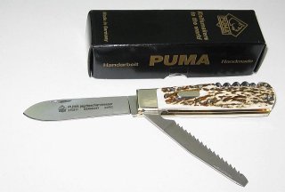 PUMA, Solingen Jagdtaschenmesser 3-tlg. mit Säge Neu/Ovp