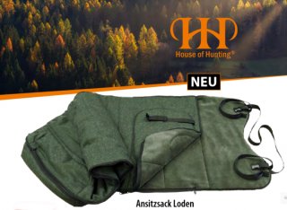 "House of Hunting" Ansitzsack LODEN ! 75x190cm Oberstoff österreichischer PIRSCHL Loden 70% Wolle