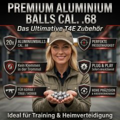 100x HDX68 | HDR68 | TR68 CaI 68 Aluminiumkugeln Alu Balls BBs Passgenau Qualität