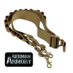 Flintenriemen 2 Punkt Gewehrgurt, Gewehrriemen mit 13 Schrothaltern 12/16/20 schwarz khaki grün