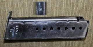 Walther P38 Magazin gebraucht, gestempelt P.38 v ac und Adler 359