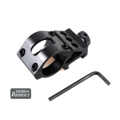 Versetzter / offset Taschenlampenhalter / Flashlight Mount 25mm Picatinny Weaver AR15 AR10 tactical