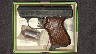 SRS-Pistole Rhöner Mod.SM15 Kal.8mmK. PtB 83/2 OVP