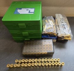 550 Hülsen .44 Rem. Magnum mit 4 Patronenboxen