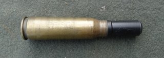 20mm Patrone für F-4F Phantom II ? Patrone für den scharfen Üb-Schuß ? Inert - Deko