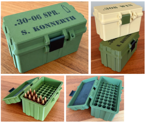 Munitionsbox .30-06 Spr. Ammo Box Patronen Wiederladen 50 Schuss personalisierbar abschließbar