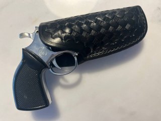 BIANCHI #14 MINI GÜRTELHOLSTER KORBFLECHT VERMUTLICH SAA ÄHNLICHE TASCHENREVOLVER