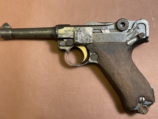 Pistole Erfurt P08 (Parabellum) Baujahr 1918 Kaliber 9 mm Luger SNR 7533