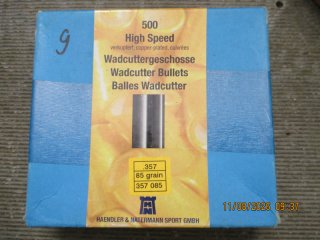 500 St. H&N Geschosse WC HS .357" 85grn