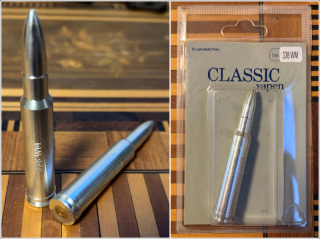 Pufferpatrone / Exerzierpatronen aus Aluminium .338 Win Mag (WM WINMAG); Jagdkurs Jägerprüfung
