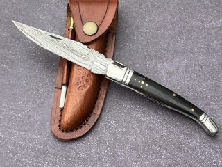 Damast Taschenmesser Handgefertigt Klappmesser Damaskus Damaszener