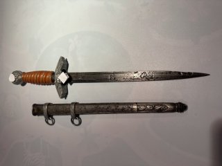Offiziersdolch Lufftwaffe Wehrmacht orangener Griff