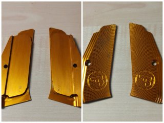CZ-75 SP-01 Aluminium Griffschalen in Orange