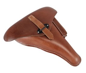 Wehrmacht Elite Waffen Elite Polizei Pistolentasche P38, Koffertasche Rindleder braun