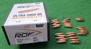 .224 70 gr Nosler HPBT RDF Match Geschosse