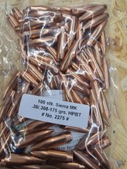 .308/175 grs #2275# Sierra Match HPBT Geschosse 100 stk