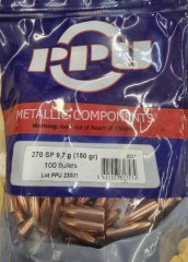 .270-.277/150 grs SP Teilmantel #B-027# PPU Geschosse 100 stk
