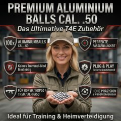 50x CAL.50 Aluminiumballs HDR50 | HDP50 | TR50 T4E Cal. 50