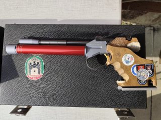 Morini C. ARM 162 E – Baujahr 1994 – frühe elektronische Match-Luftpistole mit Historie