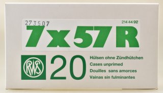 20 RWS Hülsen Kaliber 7x57 R