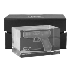 GLOCK Briefbeschwerer Glock 17 Gen5 Glas mit Gravur #2977 Fan-Artikel NEU
