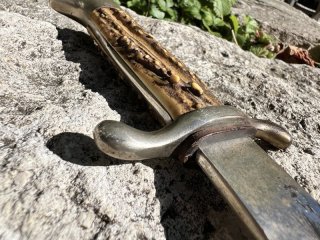 Seitengewehr, Faschinenmesser Feuerlöschpolizei, Feuerwehr WK2, Horngriffschalen