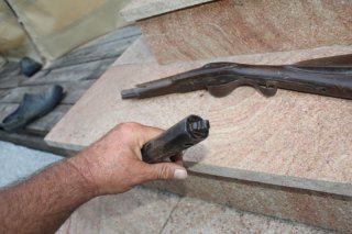 VORDERLADER FLINTE VORDERLADER GEWEHR TEILETRÄGER STEINSCHLOSS ?? SEHR ALT