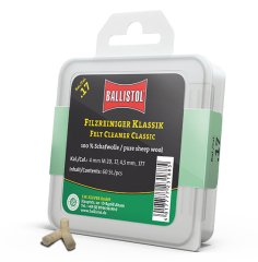60x BALLISTOL Reinigungsfilze Filzreiniger KLASSIK Cal .17 100%Schafwolle 4MM 4,5mm .177 Luftgewehr