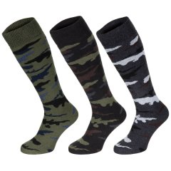 Wintersocken / Knietrümpfe "Esercito" 3er Pack (39-42) Tarn / Camouflage lang