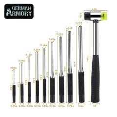 AR15 10 teiliges Rollstift Treiber Set mit Hammer Roll Pin Punch Kit BüMa M16 Büchsenmacherwerkzeug
