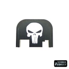 Glock Pistolen Abschlussplatte Backplate Endplate Punisher gelasert gen 1-5 17 19 20 21 22 33 43