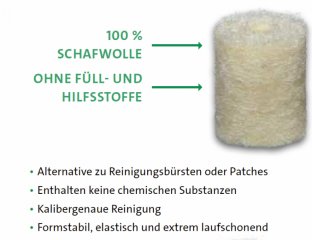 60x BALLISTOL Reinigungsfilze/Filzreiniger KLASSIK Cal .260 | 100%Schafwolle |.243/6mm/6,5mm/.25.264