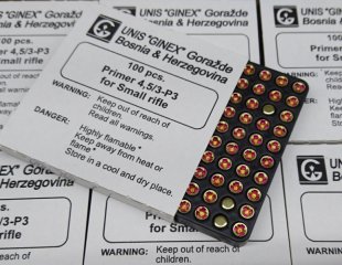 GINEX Zündhütchen Small Rifle Zünder SR 4,5/3-P3 S.R. 100 St ä. Federal #205 CCI #400 Geco 4157