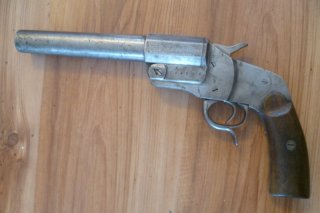 Signalpistole / Leuchtpistole M 1894 Hebel Kal. 4