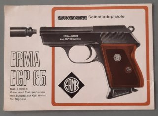 Gebrauchsanleitung für Erma EGP 65.