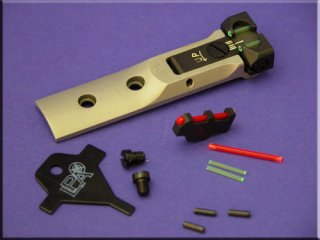 @ LPA Leuchtpunkt TXT 03-F1 Match Visier + Leuchtkorn für Smith & Wesson Revolver S&W Tuning 686 TOP